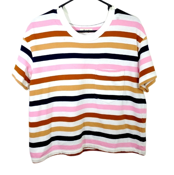 Madewell Easy Crop Tee in Beatrice Stripe - Picture 2 of 6